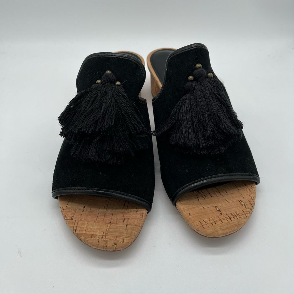 Donald Pliner Black Marra Tassel slides Size 9 - Picture 2 of 9